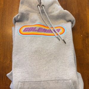 Authentic Get Lost Gray Hoodie sweatshirt dress with Colorful colorado Graphic